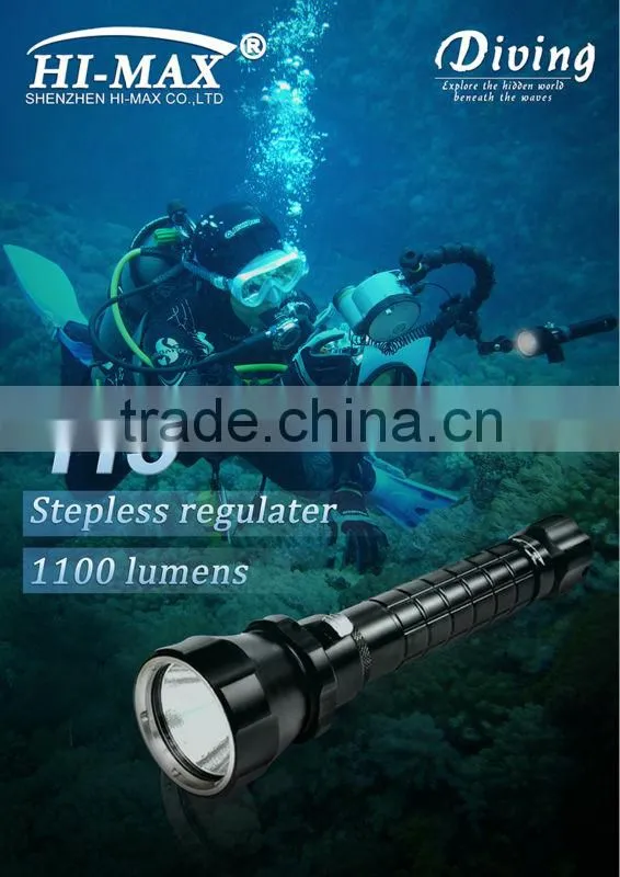 CREE XM-U2 LED 1200LUMEN HI-MAX DIVING FLASHLIGHT canister diving light