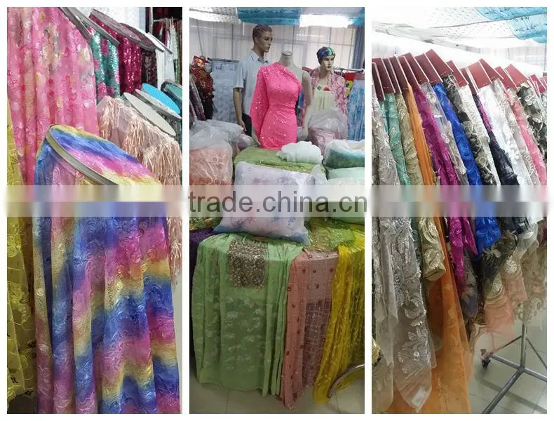 Embroidered saree border lace design 3D mesh metallic lace trim