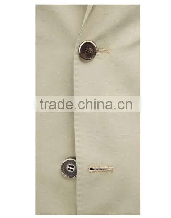 BESPOKE KHAKI PLAIN SUIT FOR MEN