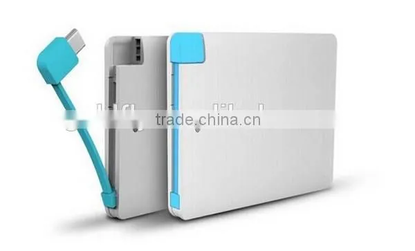 2600mah Powerbank Mini Card Mobile Power Bank External Portable Battery Charger for iPhone 5 5s 6 6+ for iPod iPad Any 5V Device