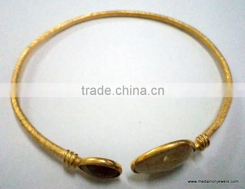 Turqioise Vermeil Gold Plated Sterling Silver Bangle, Gold Plated Bangle, Turquoise Bangle