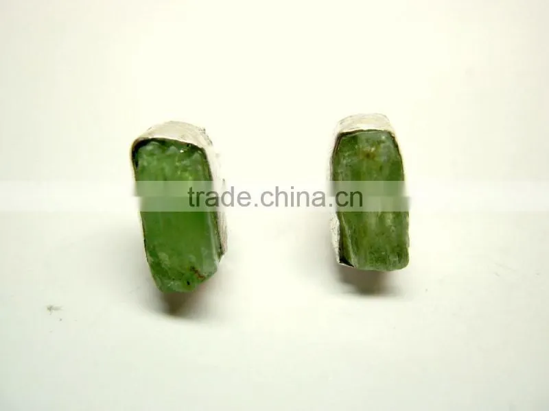 Tanzanite Raw Gemstone Stud 925 Sterling Silver Earring Jewelry, Rough Gemstone Stud Earring, Designer Gemstone Jewelry