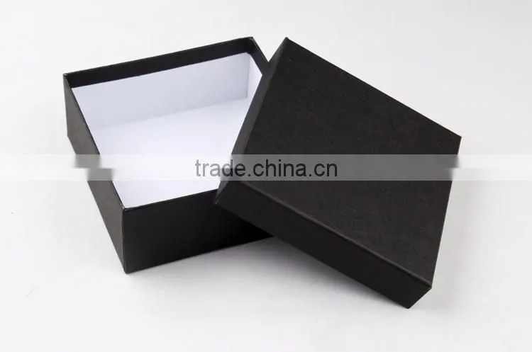 Custom grey board hat box black paper box for gift