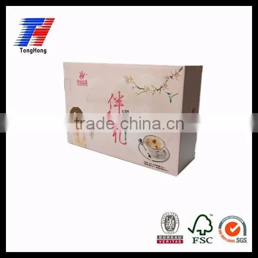 pink color with embossing healthy food gift packaging box for Mothers' Day woman healthy products