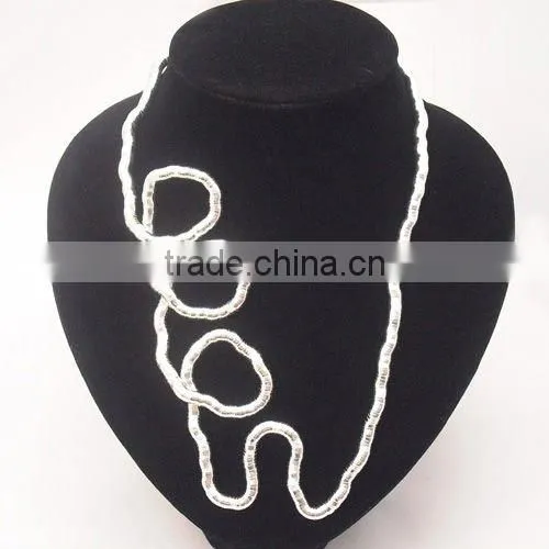 Antique red copper color flexible snake necklace