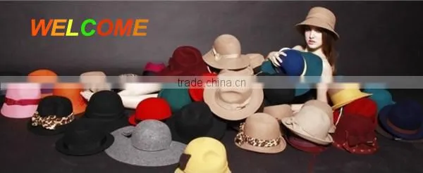 Popular Design Wholesale Women Wide Brim Felt Hat