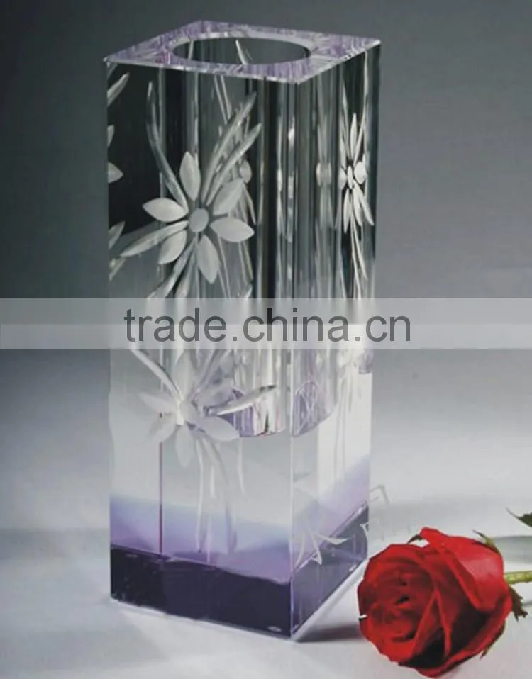 2016 crystal glass types of flower vase wholesale China
