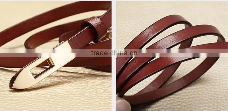 2016 newest slim leather belt for women