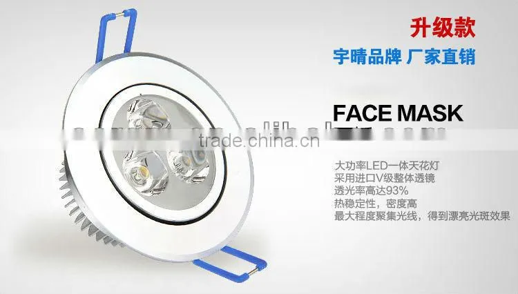 Brush Aluminum High Power 5*3W 15W 220V Gimble Recessed Dimmable Square Led Celling Light 10w led downlight