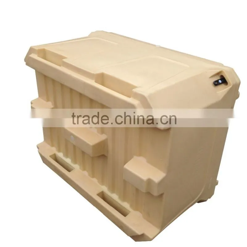 600L Rotational molding cooler,rotomolded fish box cooler box