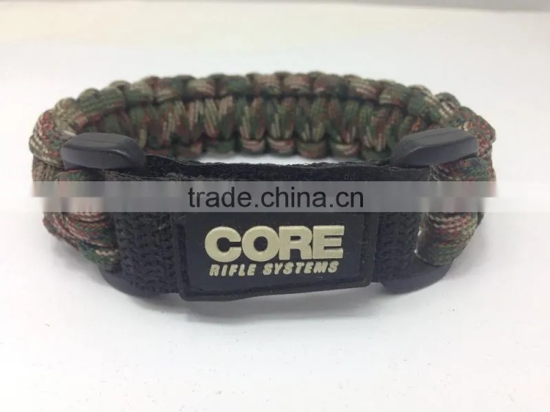 Custom made logo 550 paracord bracelet