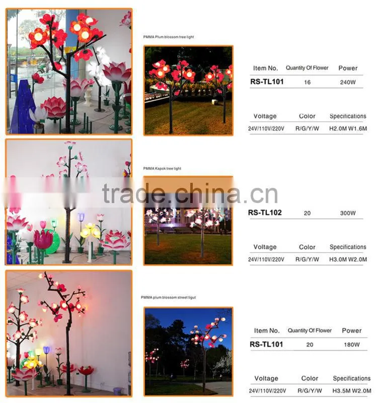 RS-TL101 H1.5m Christmas lighted flower pots