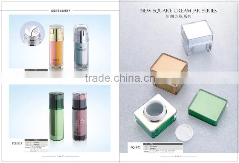 Plastic Dual tube bottles for day cream and night cream