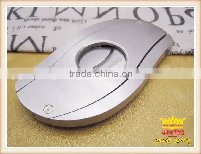 Red plastic cigar scissors, cigar cutter