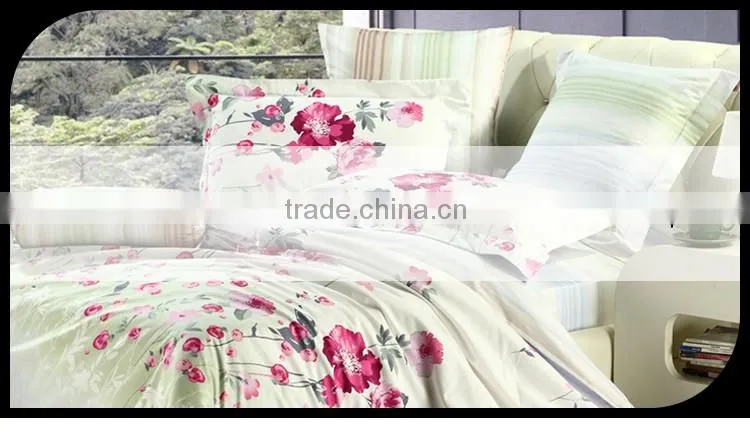 China Alibaba shopping online home bedsheets king size flower printed bedding set