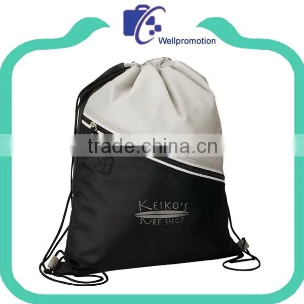 Wholesale polyester drawstring sport bags drawstring backpack