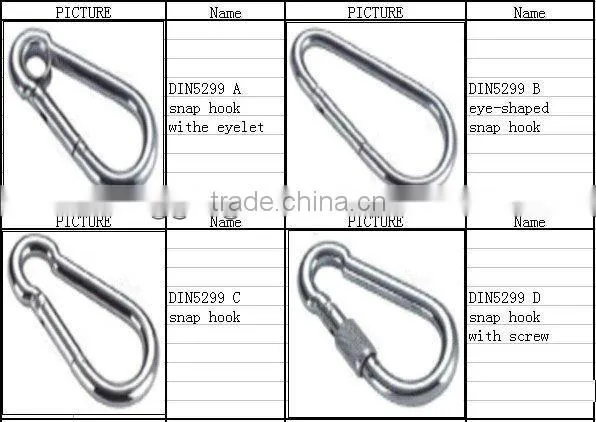 stainless steel snap hook