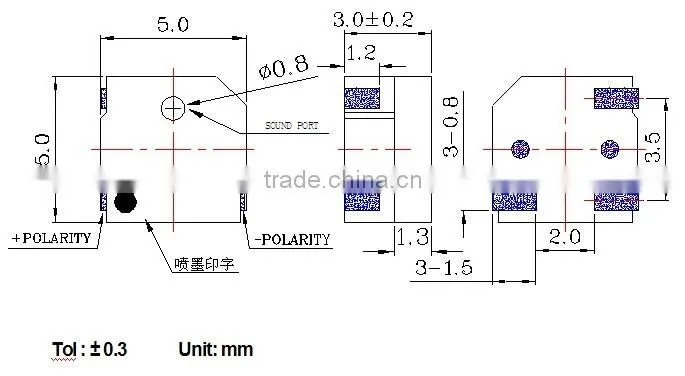 SMT5030 High Quality passive SMD magnetic buzzer (FBELE)