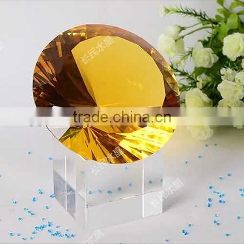 Shiny Machine Made Crystal Glass Diamond Paperweight for Home Decorations & Gifts CD-M010