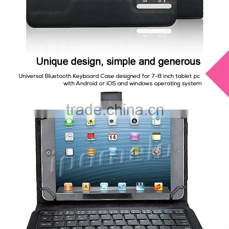 tablet accessory universal case flip tablet leather case with keyboard