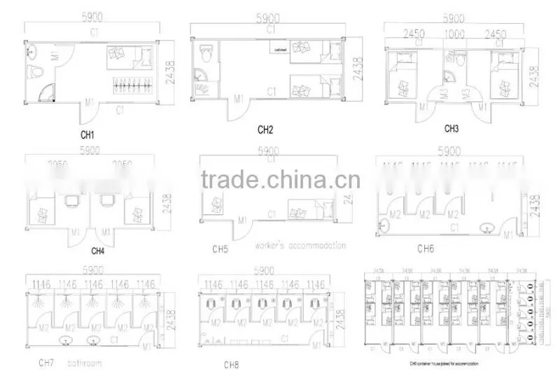 Flexible Design Low cost Folding Prefab house container
