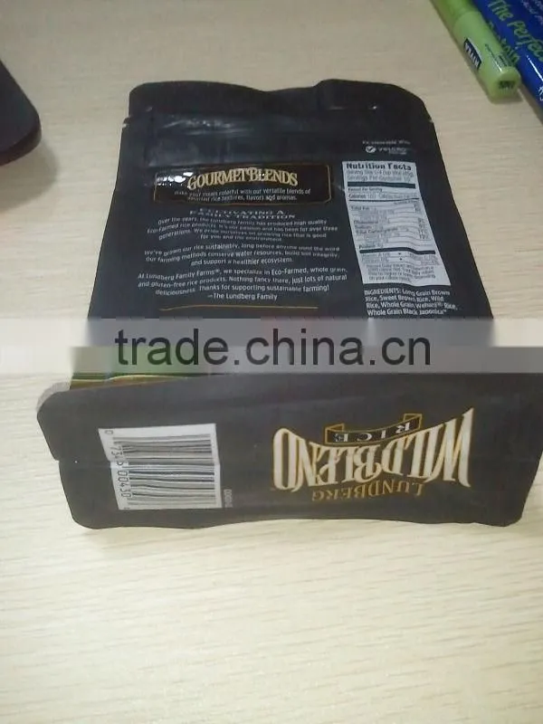 Heat Seal Paper Foil Bags With Zipper Stand Up Pouches