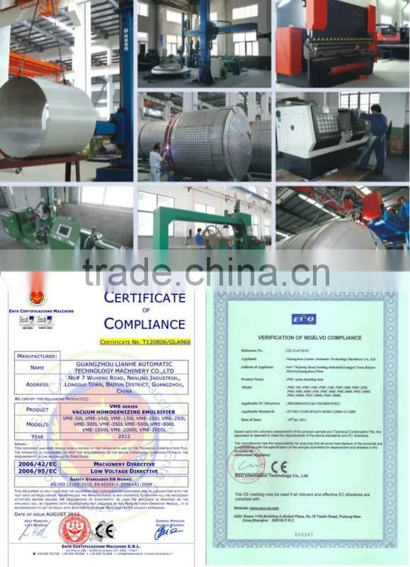 stainless steel vertical pneumatic cream filling machine