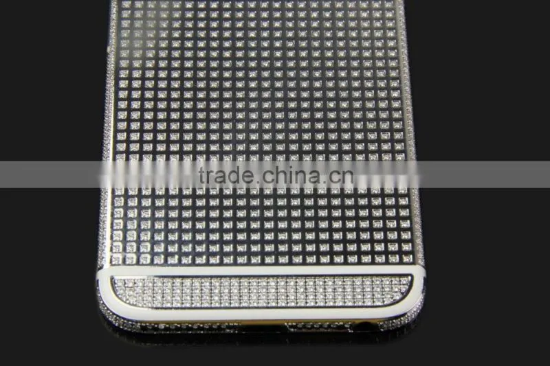Silver electroplating for iPhone 6 24k gold plated crystal housing