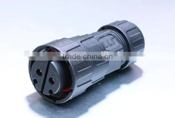 Male 2 pin receptacle with Female connector waterproof cable connector