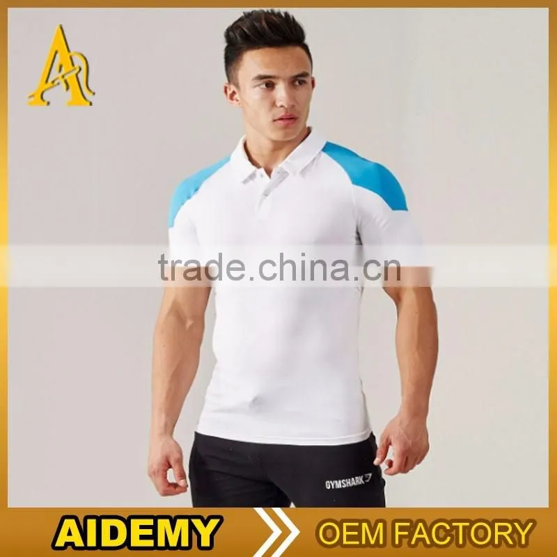 Wholesale dri fit mens polo shirts slim fit gym polo t shirt for sports wear