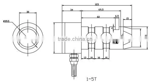 GPL502 Hoist Scales Shaft Pin Load Cell 2 ton