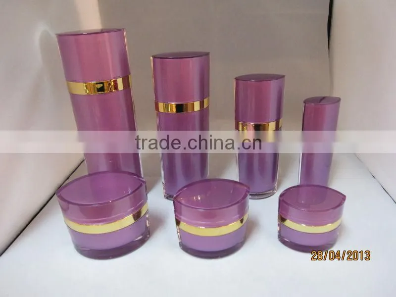 cosmetic cream jar and bottles