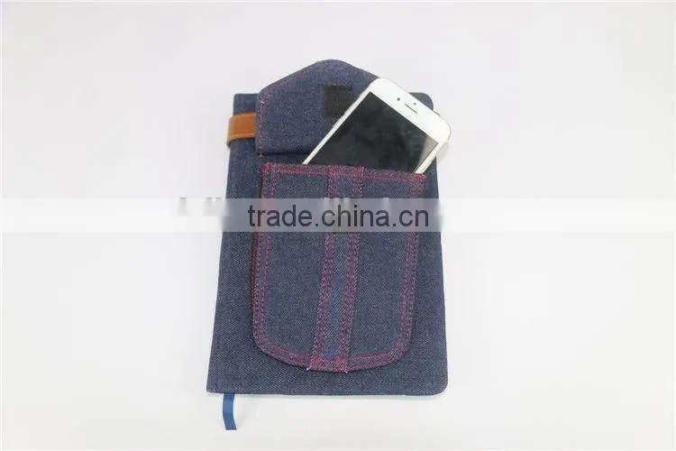 Luxury Custom Jeans Fabric Cover Journals Notebook Printing