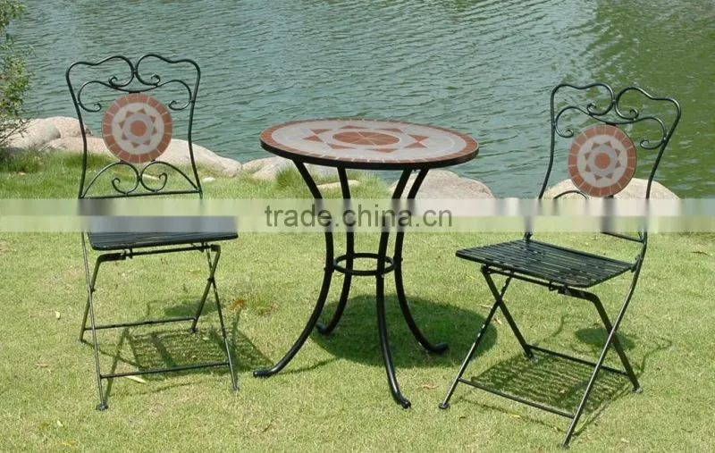 supply outdoor garden mosaic furniture dining table and chair