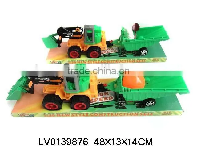Hot-selling kids plastic friction cheap farm tractors cars for kids