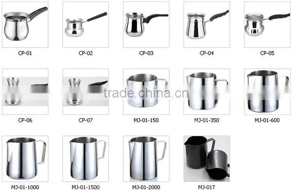Easy To Clean MJ-01-2000 2000ml Stainless Steel Milk/Coffee Jug