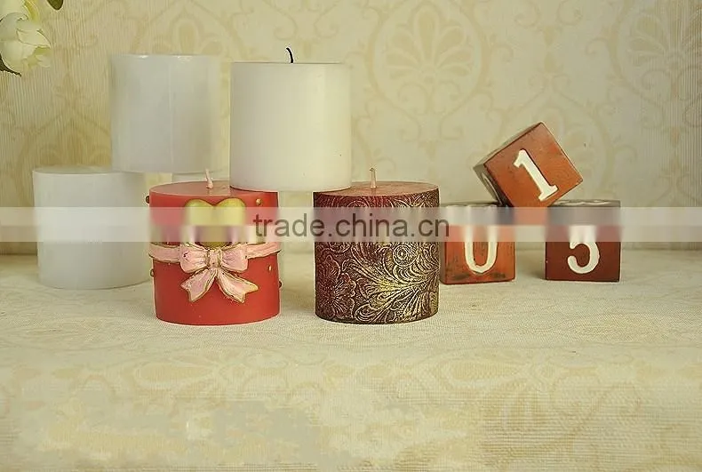 Wholesale Multi-color flameless scented decorative pillar candle