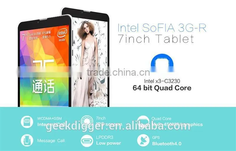 Teclast X70 R 3G Phablet WCDMA inch IPS Retina Screen 64bit Quad Core 1G+8G Cameras Bluetooth 4.0 GPS