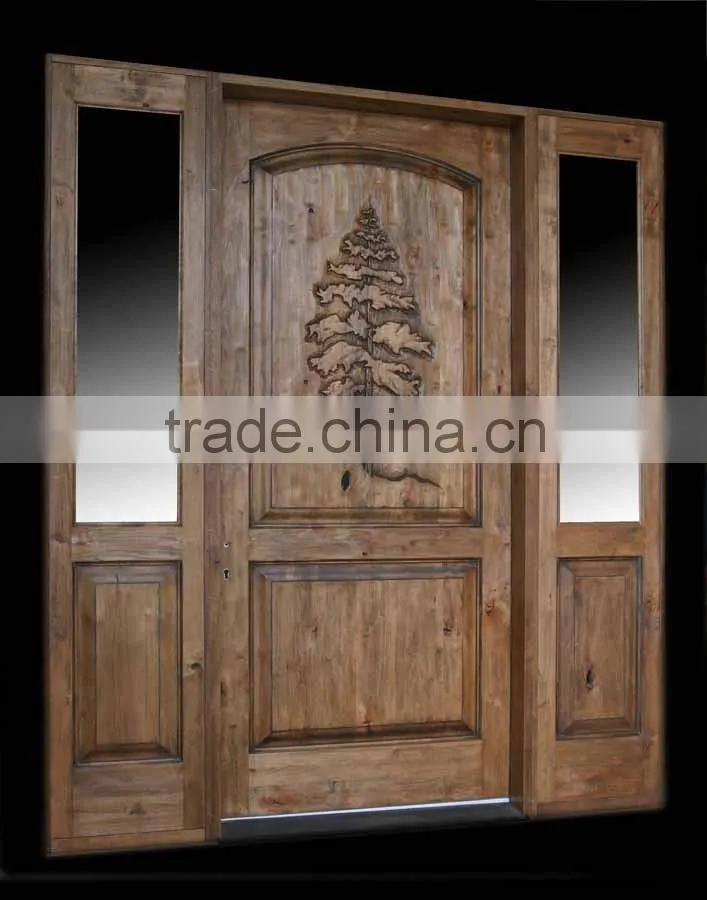 Luxury house raised panel wood door