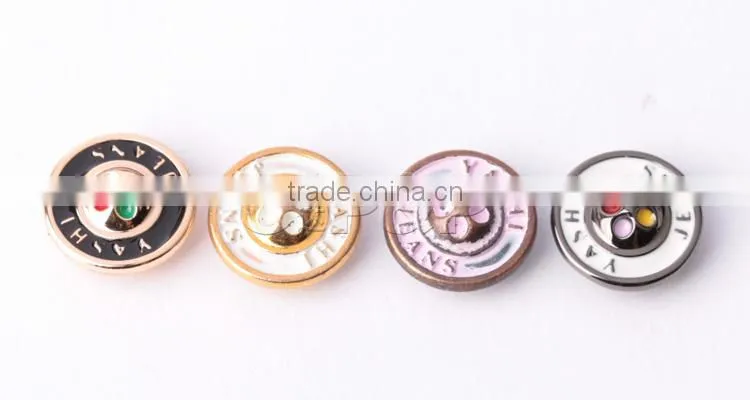 Shinny colorful craps logo blue jeans rivet for clothing jeans