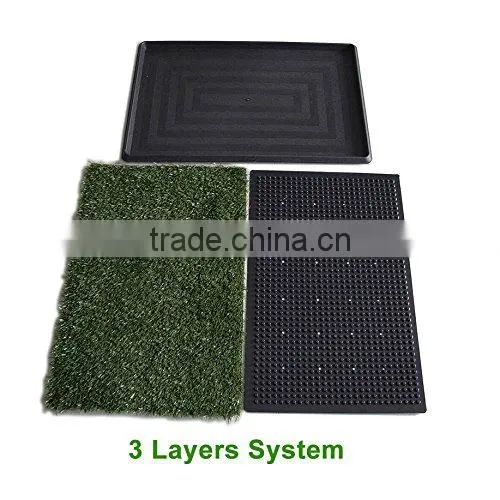 Pet Potty Three Layer with artificial grass Dog Toilet Training Pad Park Patch Mat Indoor Outdoor