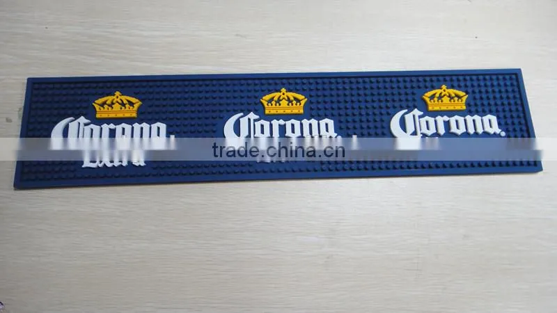 New Design Branded Custom Soft Pvc Rubber Bar Counter Beer Mat