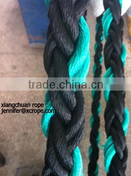 8 strands PP Fiber rope Dia70mm/Brown labor line/mooring rope
