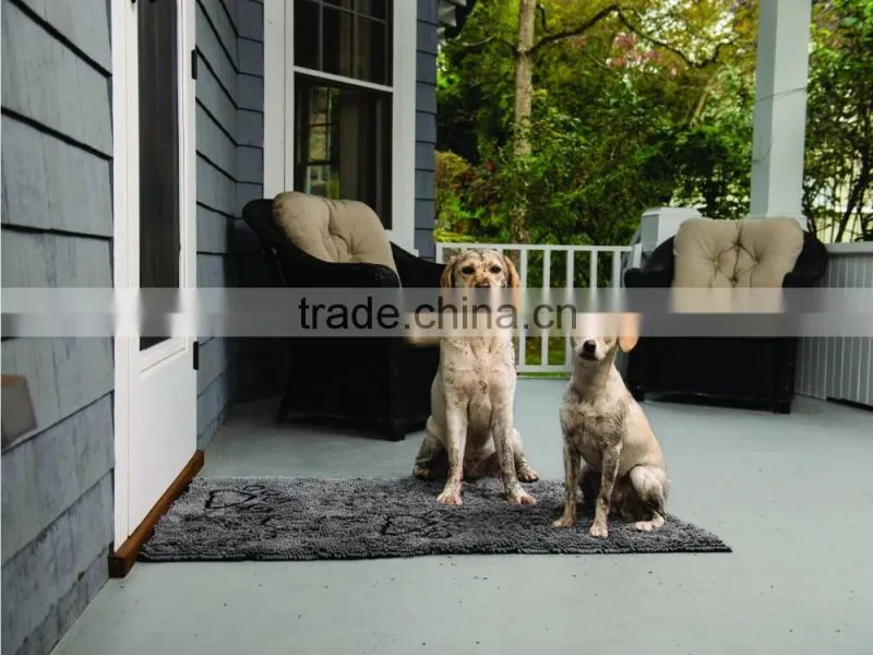 noodle dog microfiber mat chenille non slip floor mat
