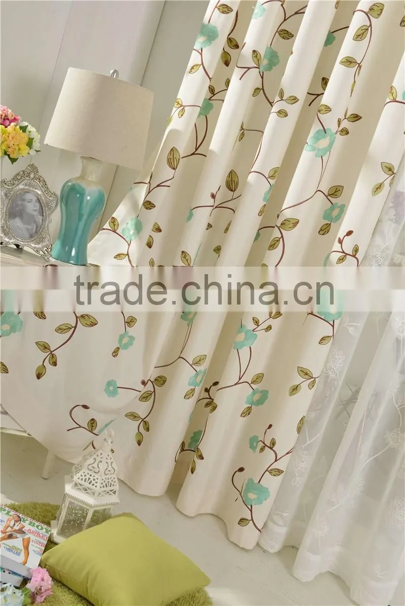 Hot selling made in china living room embroidery drape blackout curtain fabric