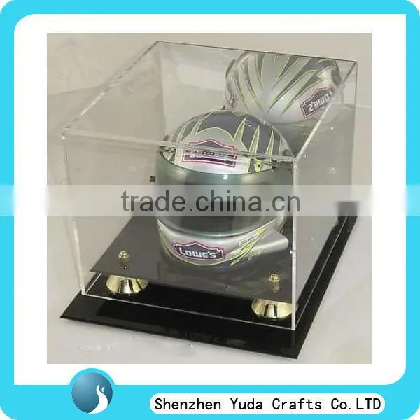 Acrylic helmet display case for helmet plastic sport cap organizer