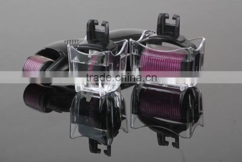 2015 New Colorful 3 In 1 Derma Roller With 3 Separate Roller Heads 180c/600c/1200c For Eye+Face+Body Original Manufacturer