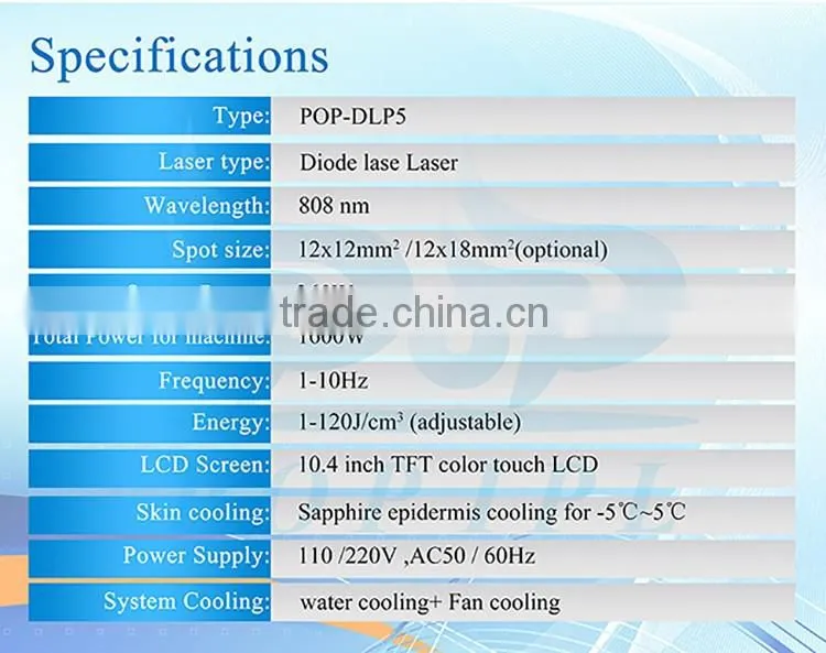 808nm Diode Laser Hair Removal price machine china 808nm diode laser machine for POPIPL