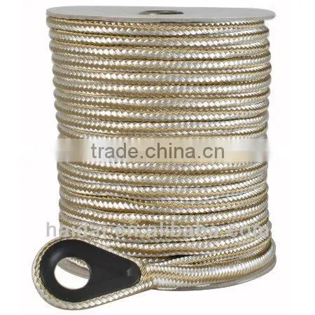 Double braided nylon dock rope