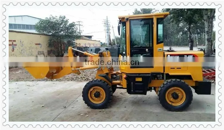 Cheap 0.8 Ton ZL08F mini loader for sale with single cylinder engine for Vietnam market